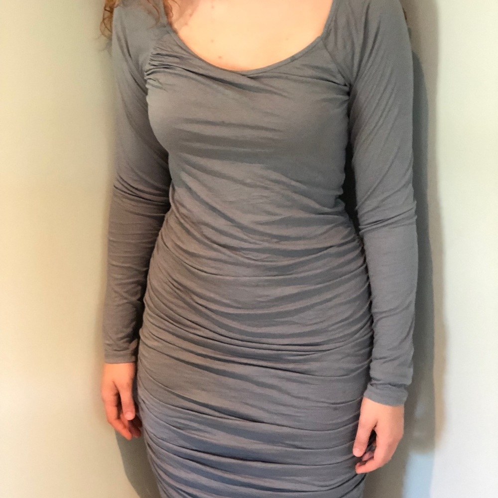 velvet shirred dress sz L great condition